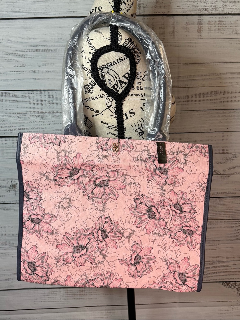 Victoria’s Secret Floral Canvas Tote Bag